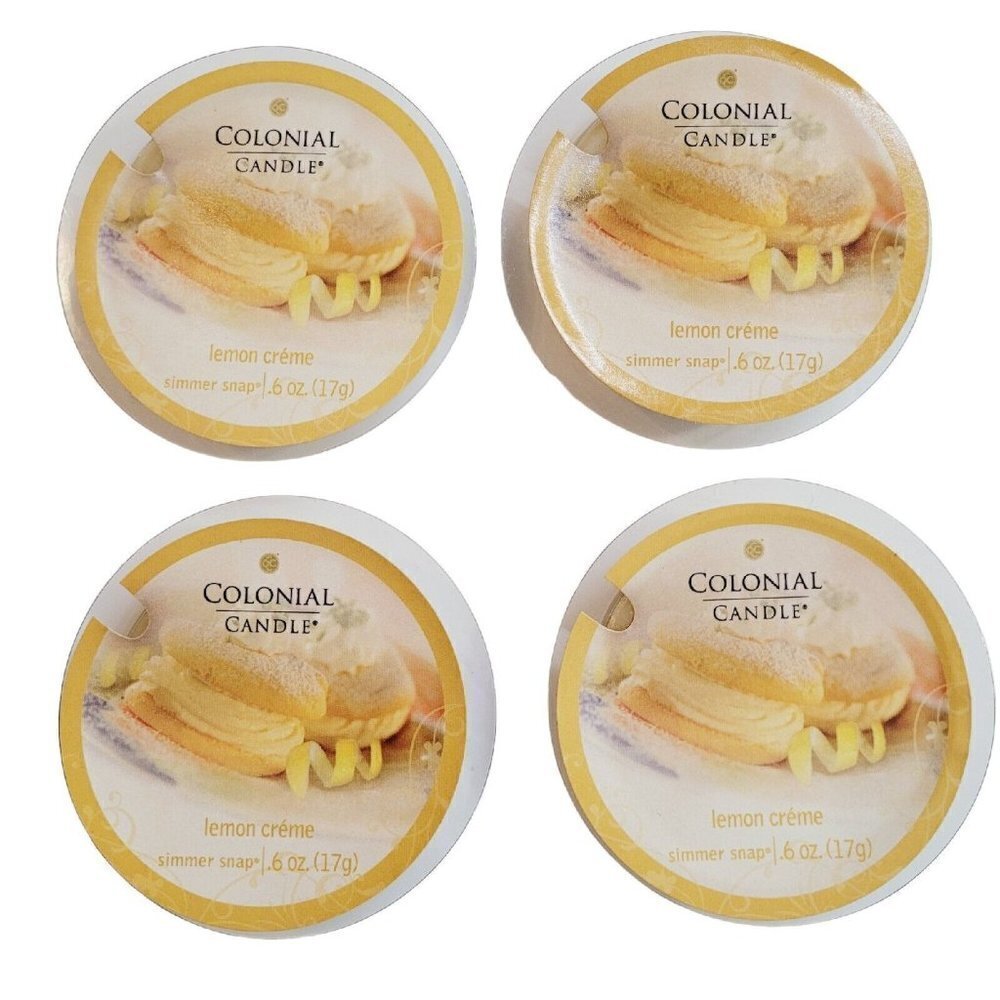 Colonial Candle Wax Simmer Snaps x4 Lemon Creme Discontinued Scent VHTF